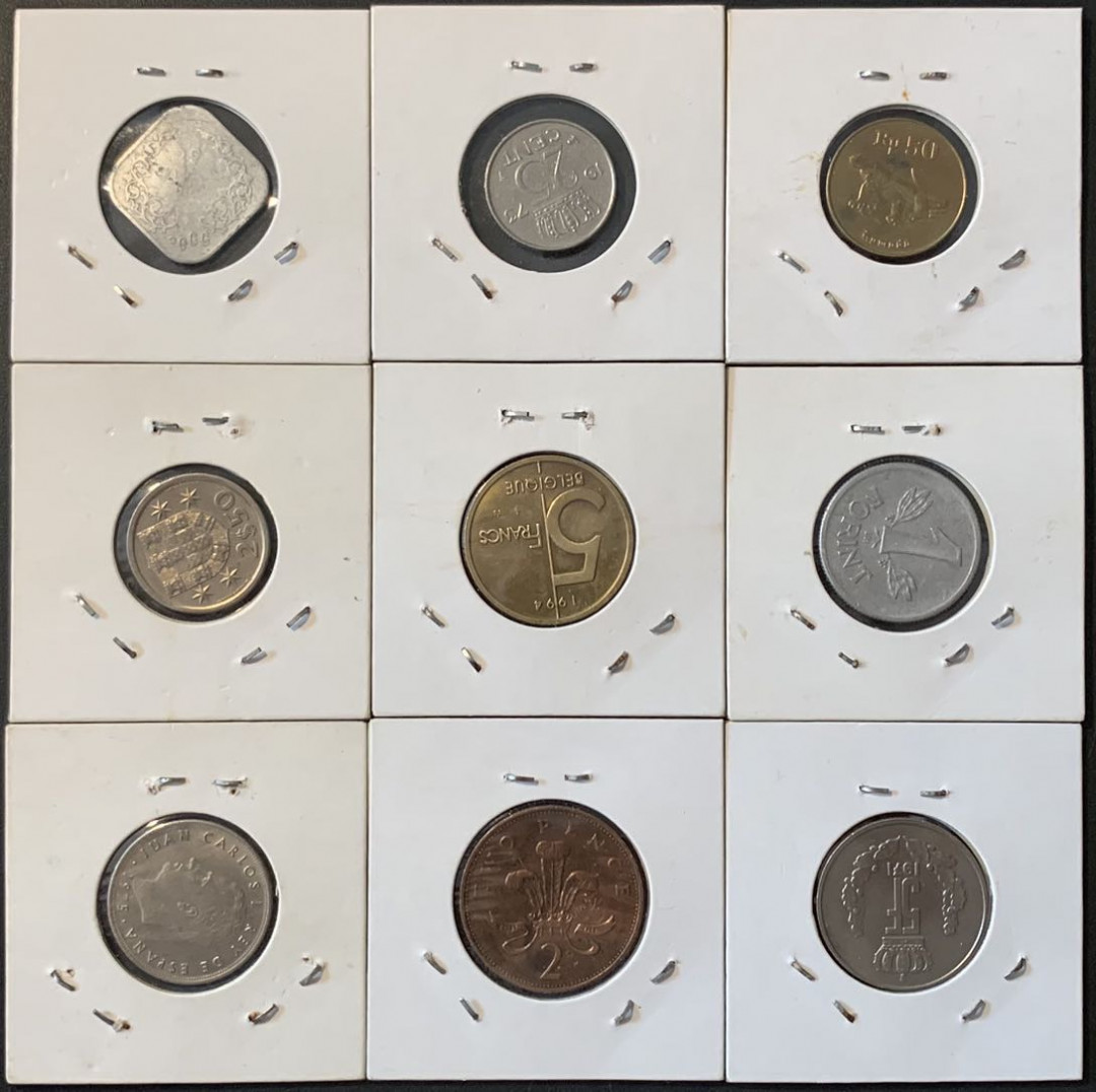 紫瑗钱币——微拍第115期 外国钱币一组9枚 NO.1