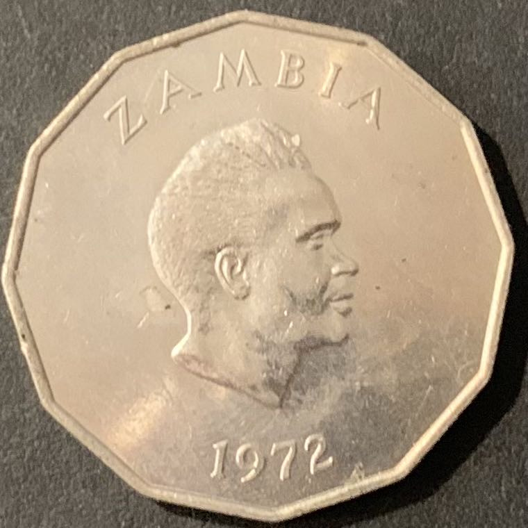 紫瑗钱币——微拍第115期 赞比亚 1972年 50纳威 FAO纪念币 11.6克 镍币