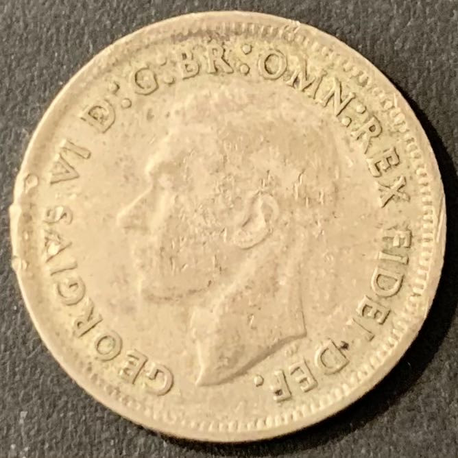 紫瑗钱币——微拍第115期 澳大利亚 1952年 乔治六世 1先令 5.65克 0.5银