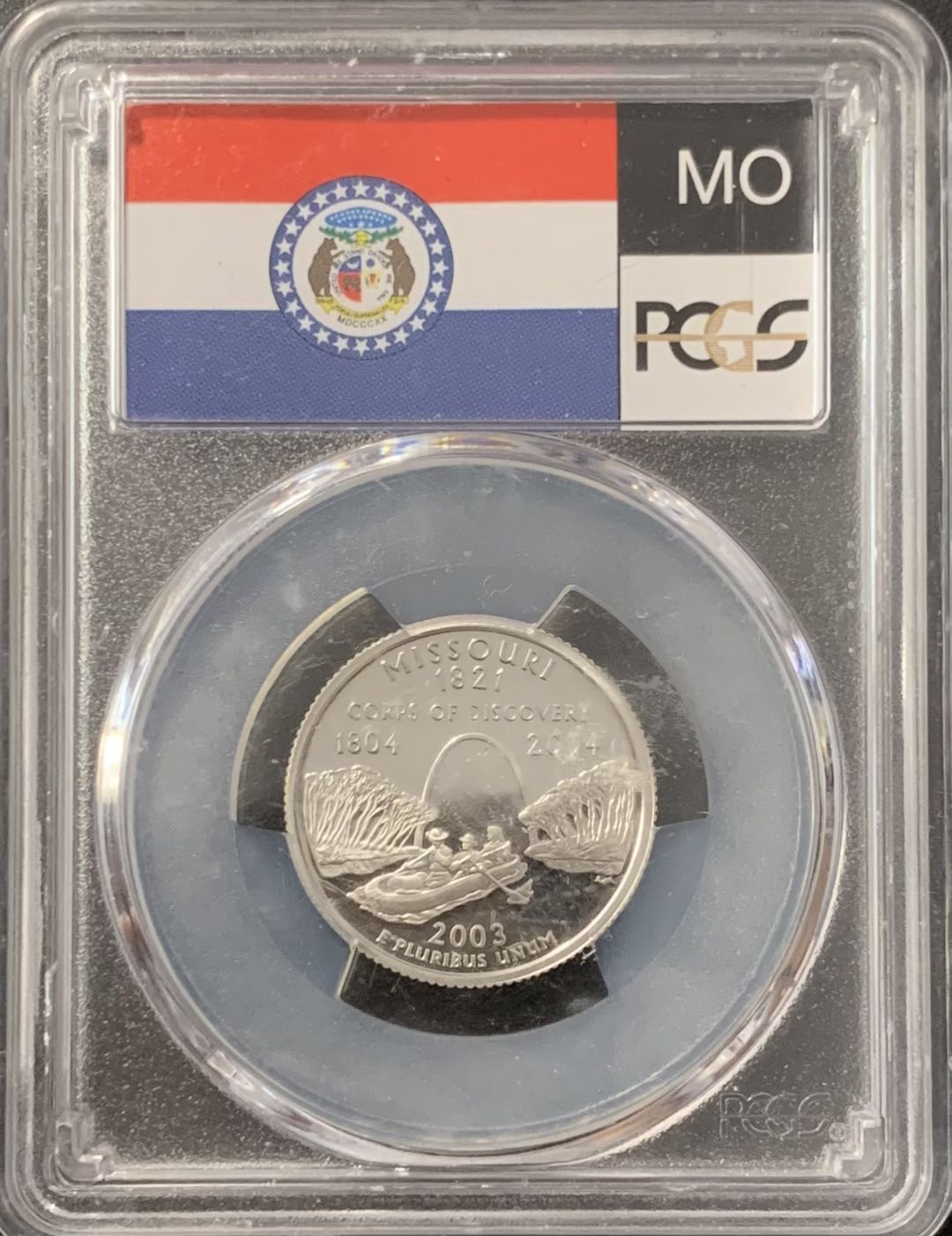 紫瑗钱币——微拍第115期 美国 2003年S版  州币系列 密苏里州 25美分 银 PCGS PR69 DCAM