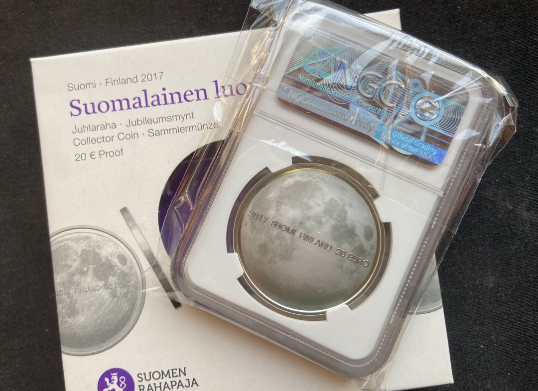 【币观天下】第126期钱币拍卖～ 【芬兰】芬兰月下乌鸦20欧元【ngc70】