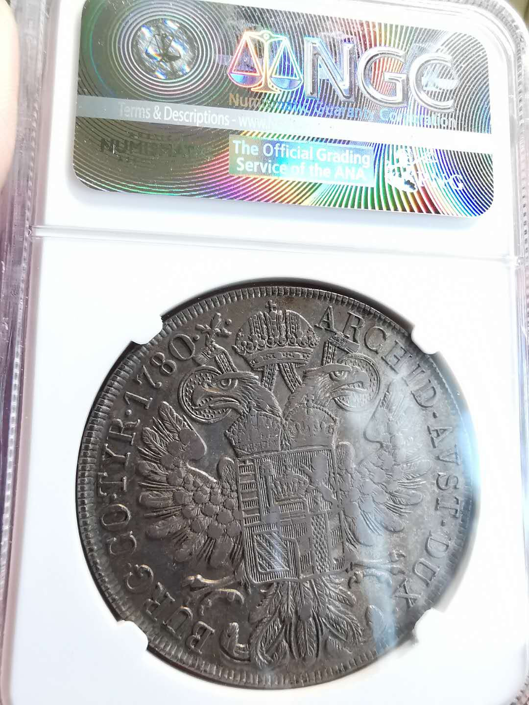 凡希社世界钱币微拍第一百三十六期 1780奥地利玛利亚泰勒NGC-AU53