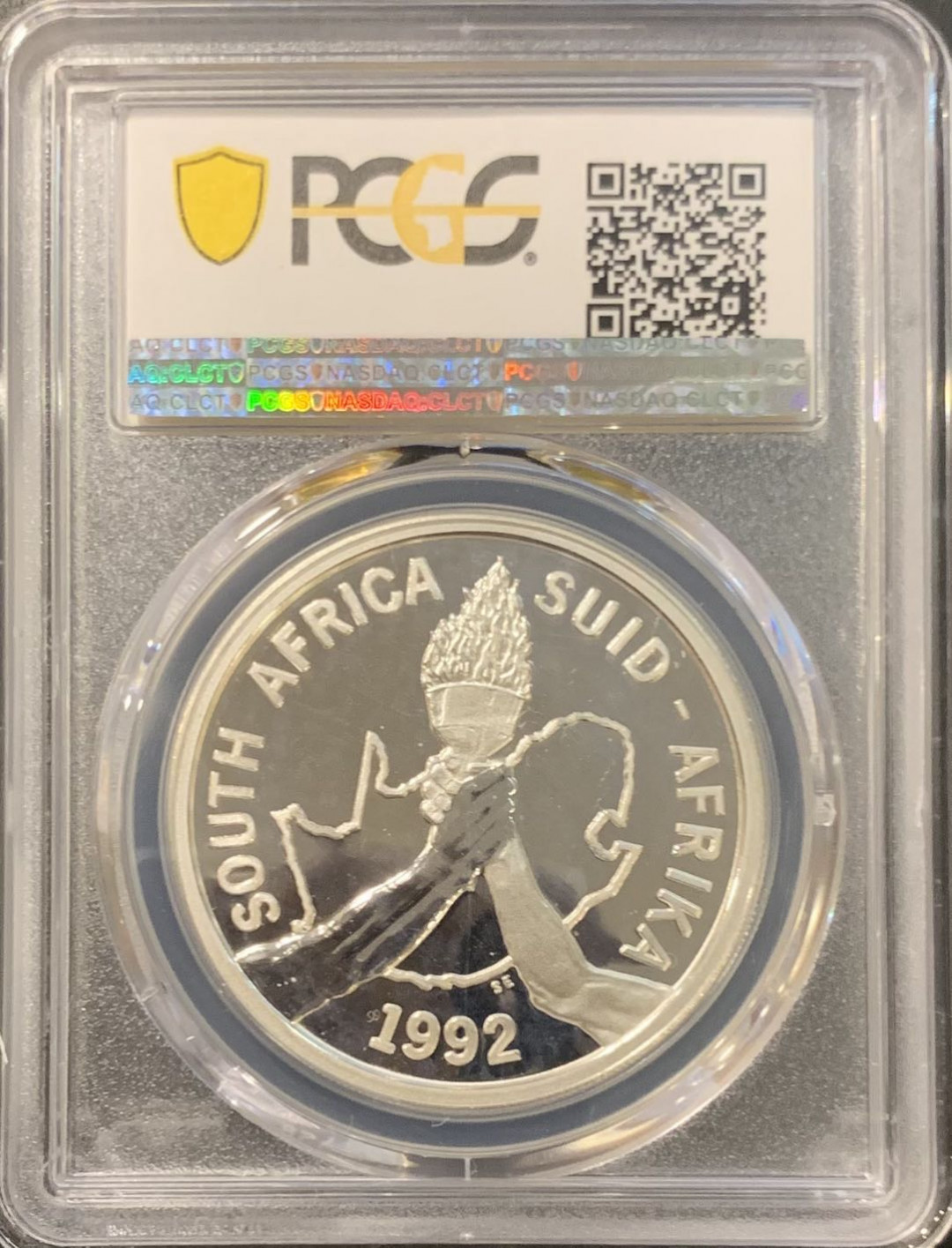 紫瑗钱币——微拍第115期 南非 1992年 巴塞罗那奥运会 古代三项 2兰特 PCGS PR67 DCAM