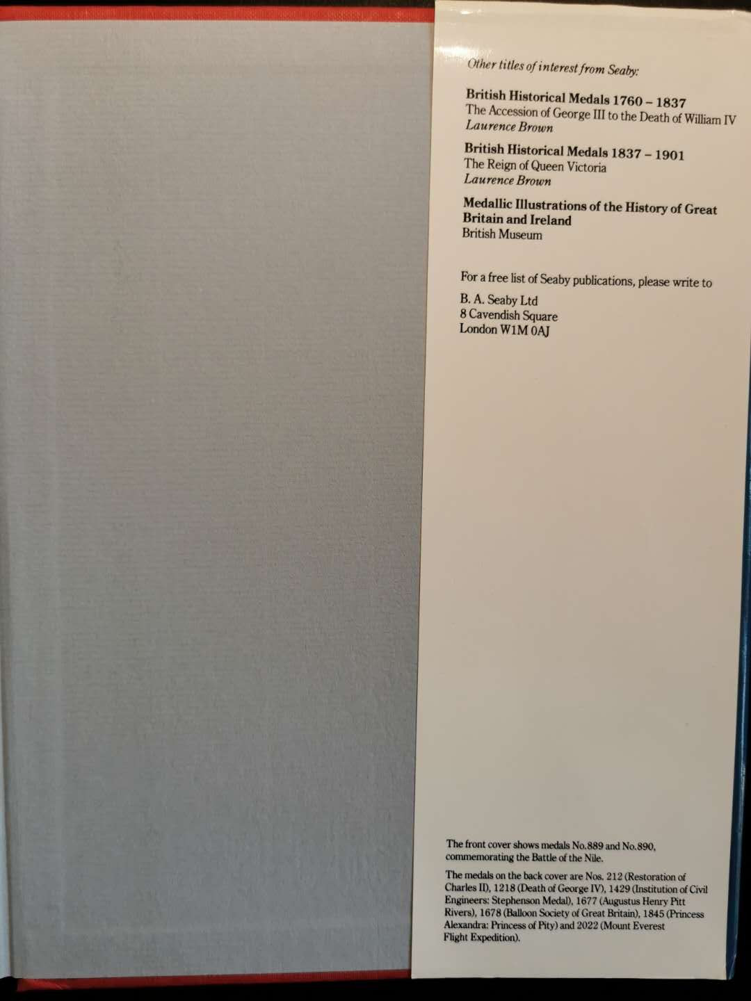 凡希社世界钱币微拍第一百三十六期 英国历史章牌目录首版 大十六开 265页 九品