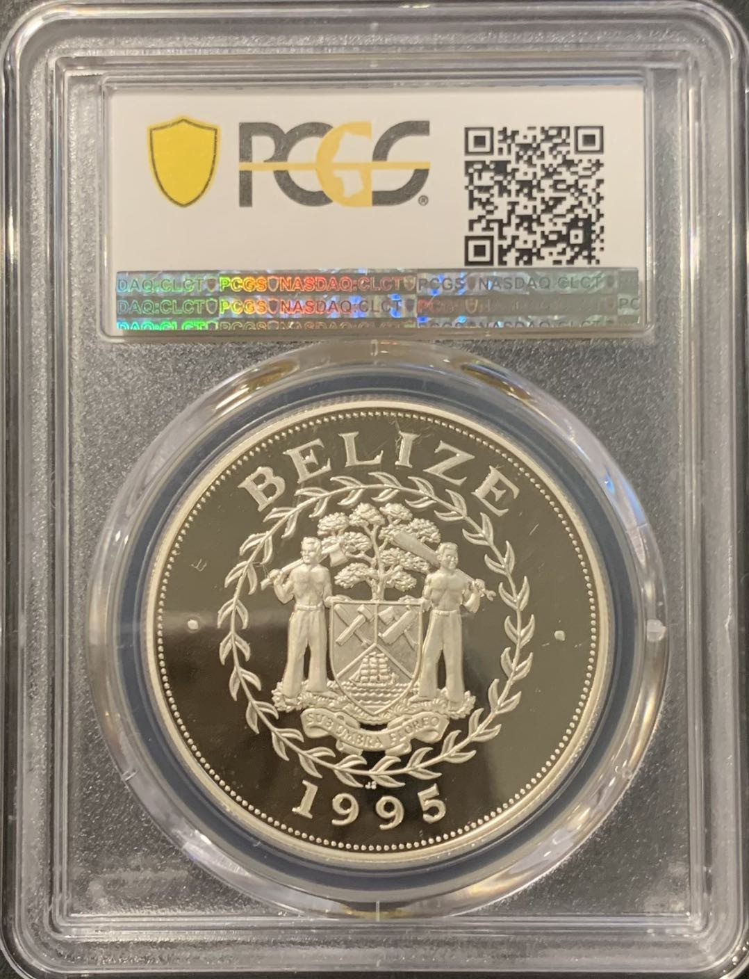 紫瑗钱币——微拍第115期 伯利兹 1995年 世界濒危野生动物 吼猴 10元 28.28克 0.925银 PCGS PR69 DCAM