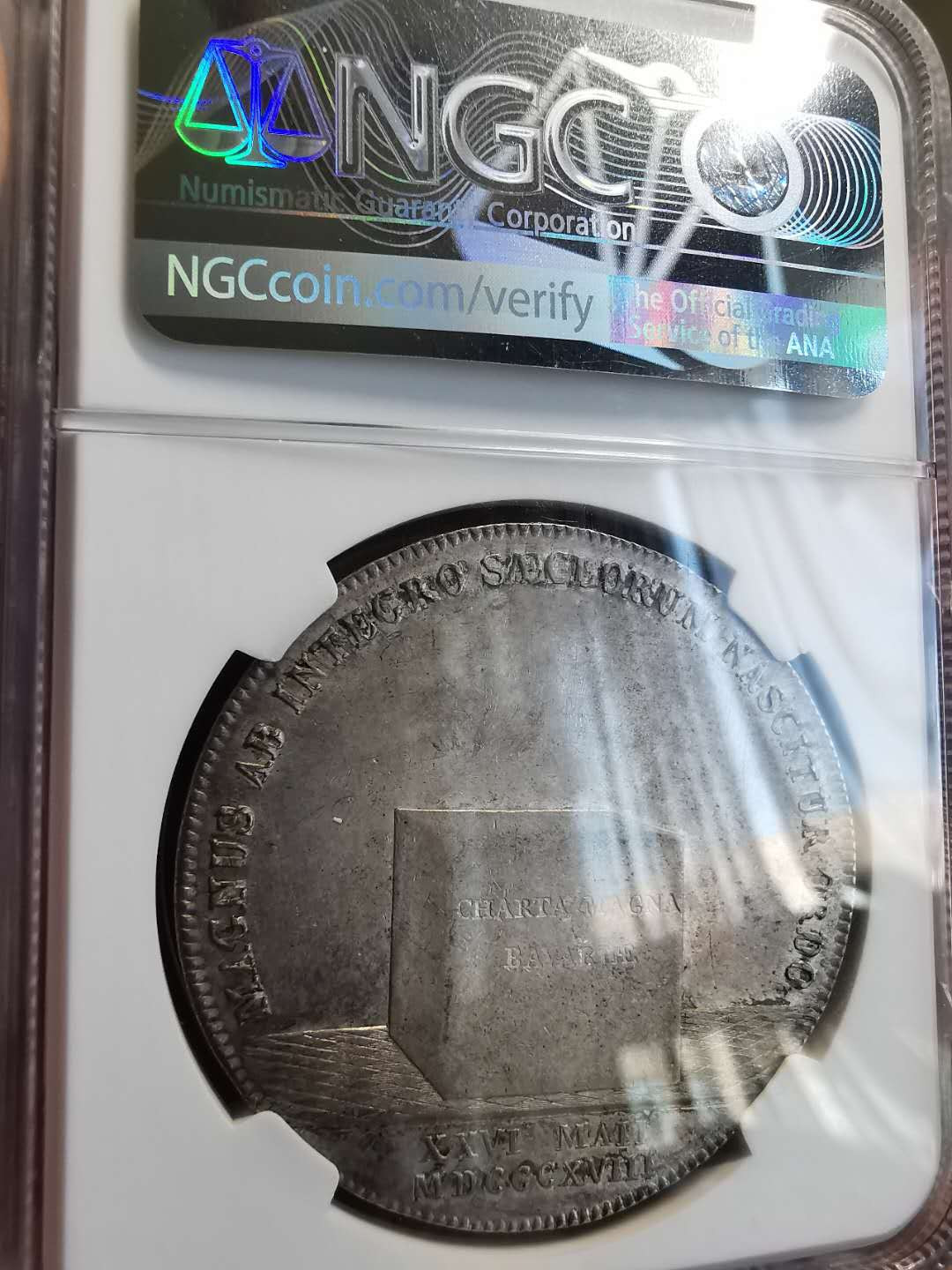 凡希社世界钱币微拍第一百三十六期 1818巴伐利亚宪法泰勒大银NGC-MS61