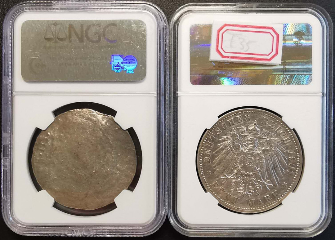 凡希社世界钱币微拍第一百三十六期 德国/西属美洲大银一对