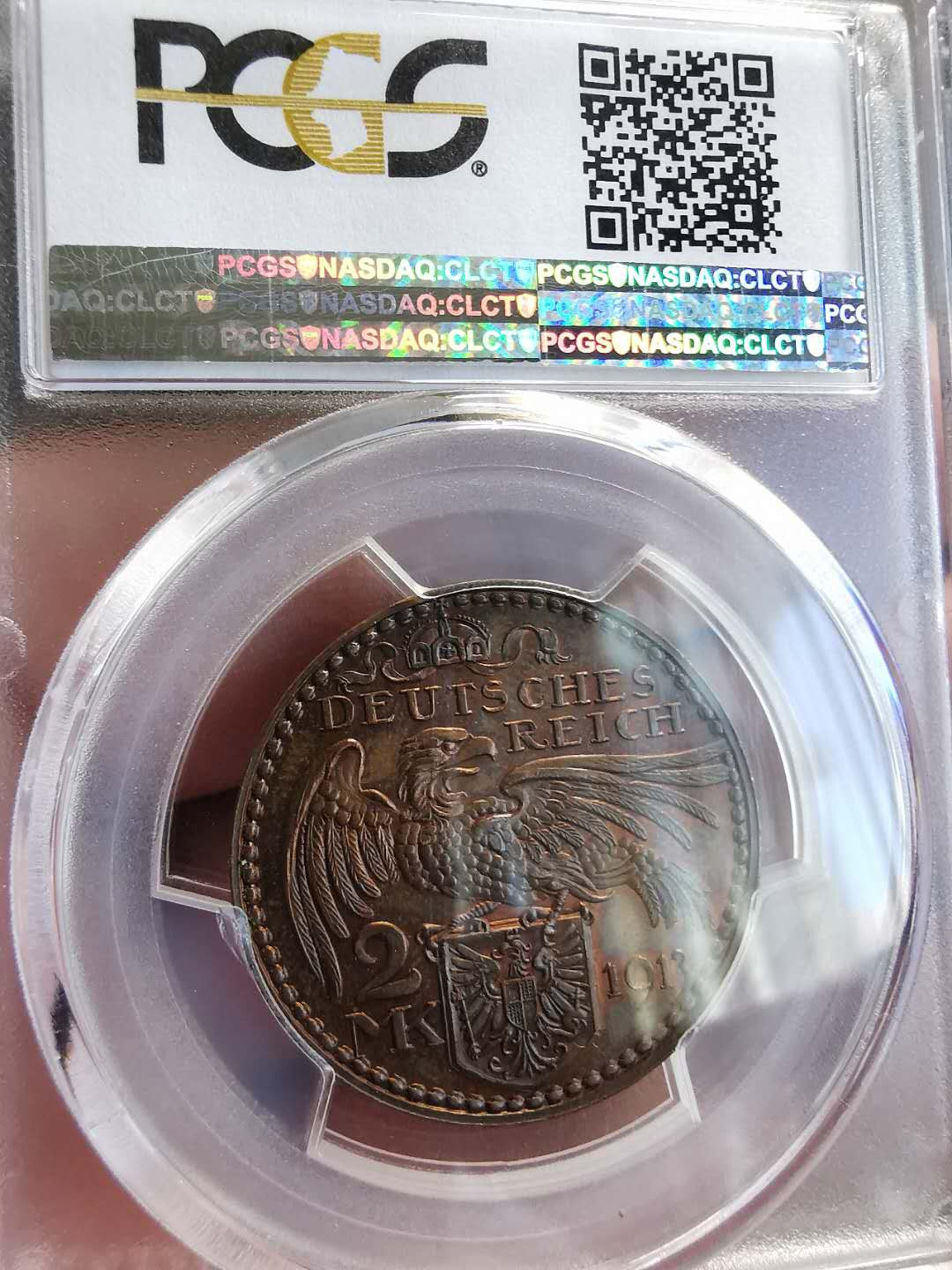 凡希社世界钱币微拍第一百三十六期 荐！1913巴伐利亚2马克精铸铜样PCGS-PF64收藏级！