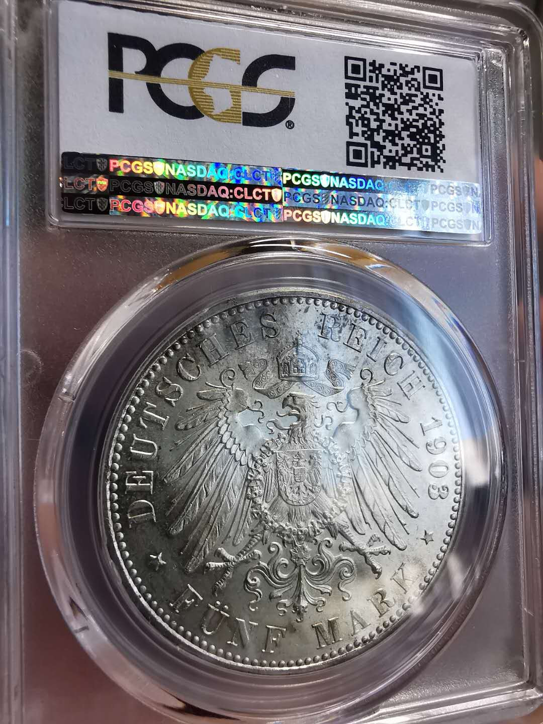 凡希社世界钱币微拍第一百三十六期 1903德国爱森纳赫5马克PCGS-MS63