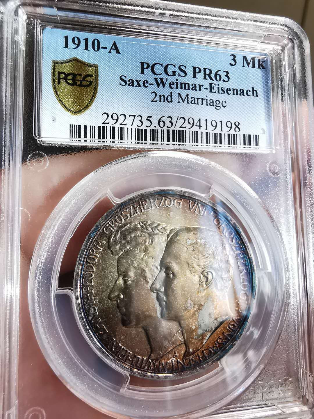 凡希社世界钱币微拍第一百三十六期 荐！1910德国爱森纳赫精铸3马克PCGS-PF63稀少品种！