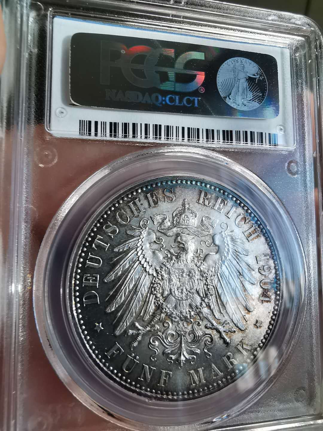 凡希社世界钱币微拍第一百三十六期 1904E德国萨克森5马克PCGS-MS64
