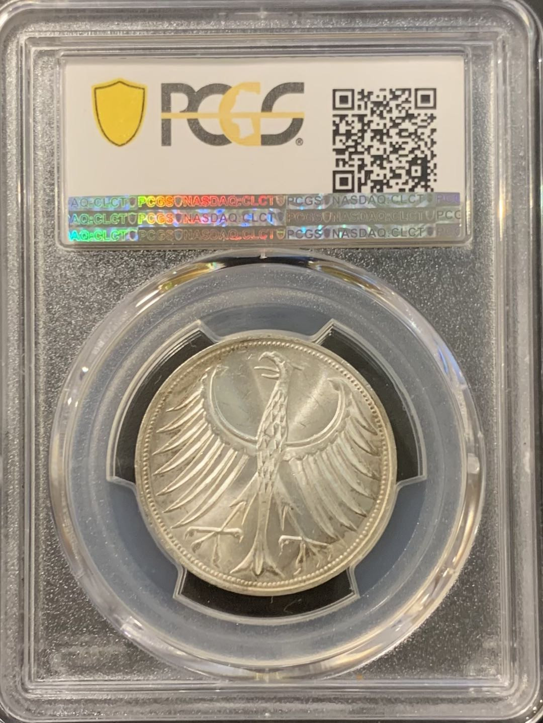 紫瑗钱币——微拍第115期 德国 1972年 F厂 5马克  11.2克 0.625银 PCGS MS64