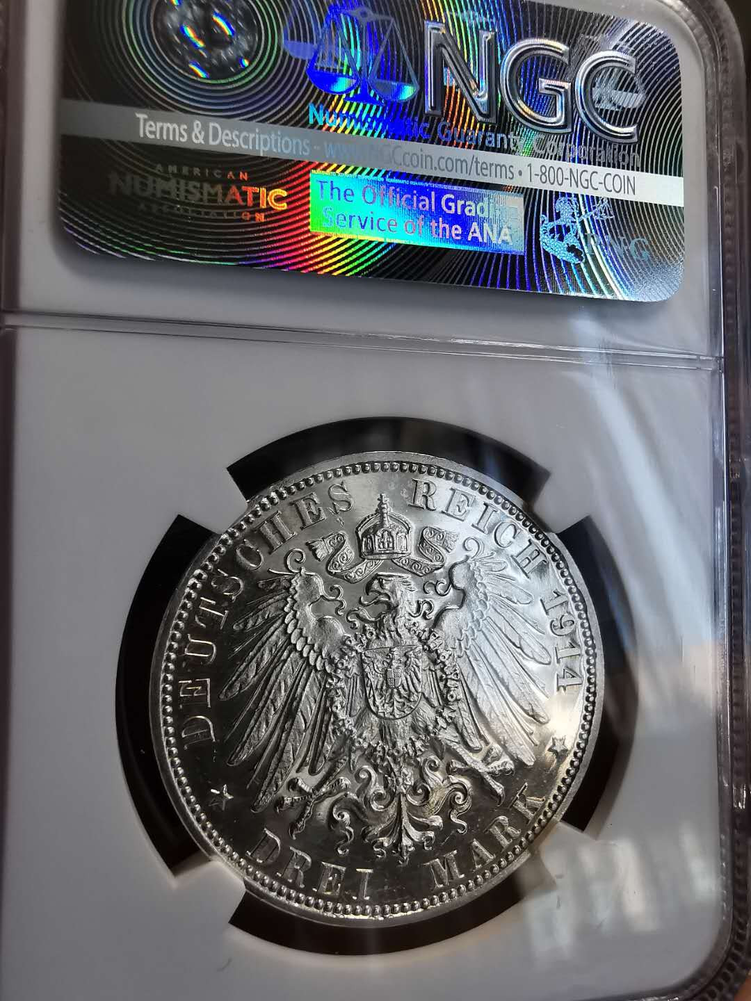 凡希社世界钱币微拍第一百三十六期 荐！1915J汉堡精铸3马克NGC-PF61