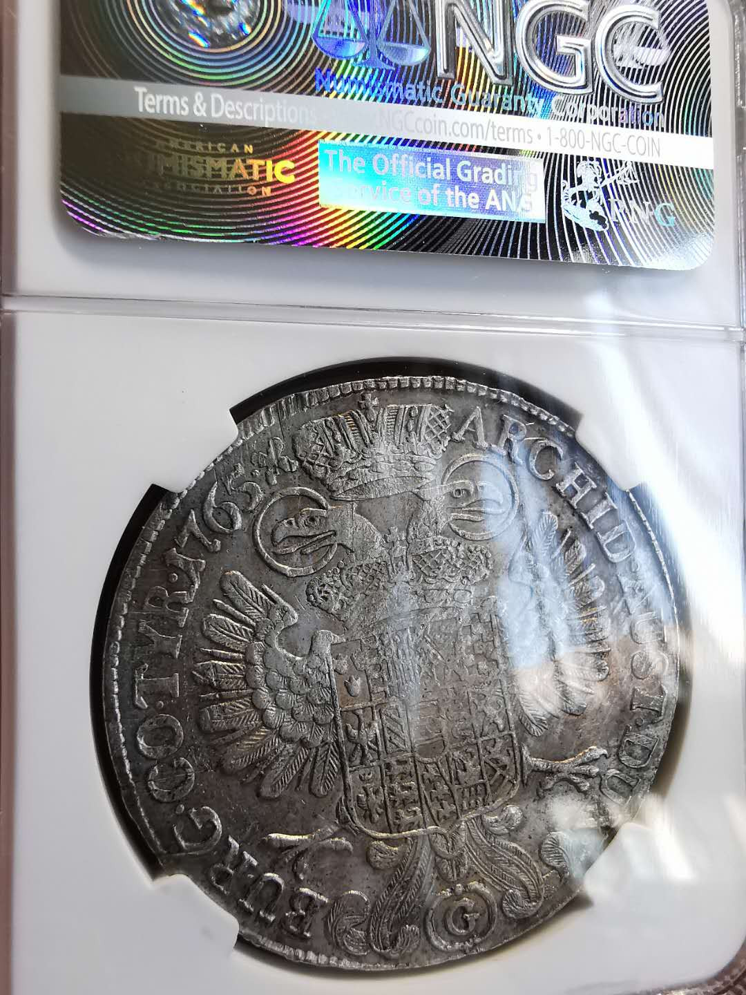 凡希社世界钱币微拍第一百三十六期 1765奥地利玛利亚泰勒NGC-XF40布尔高铸！