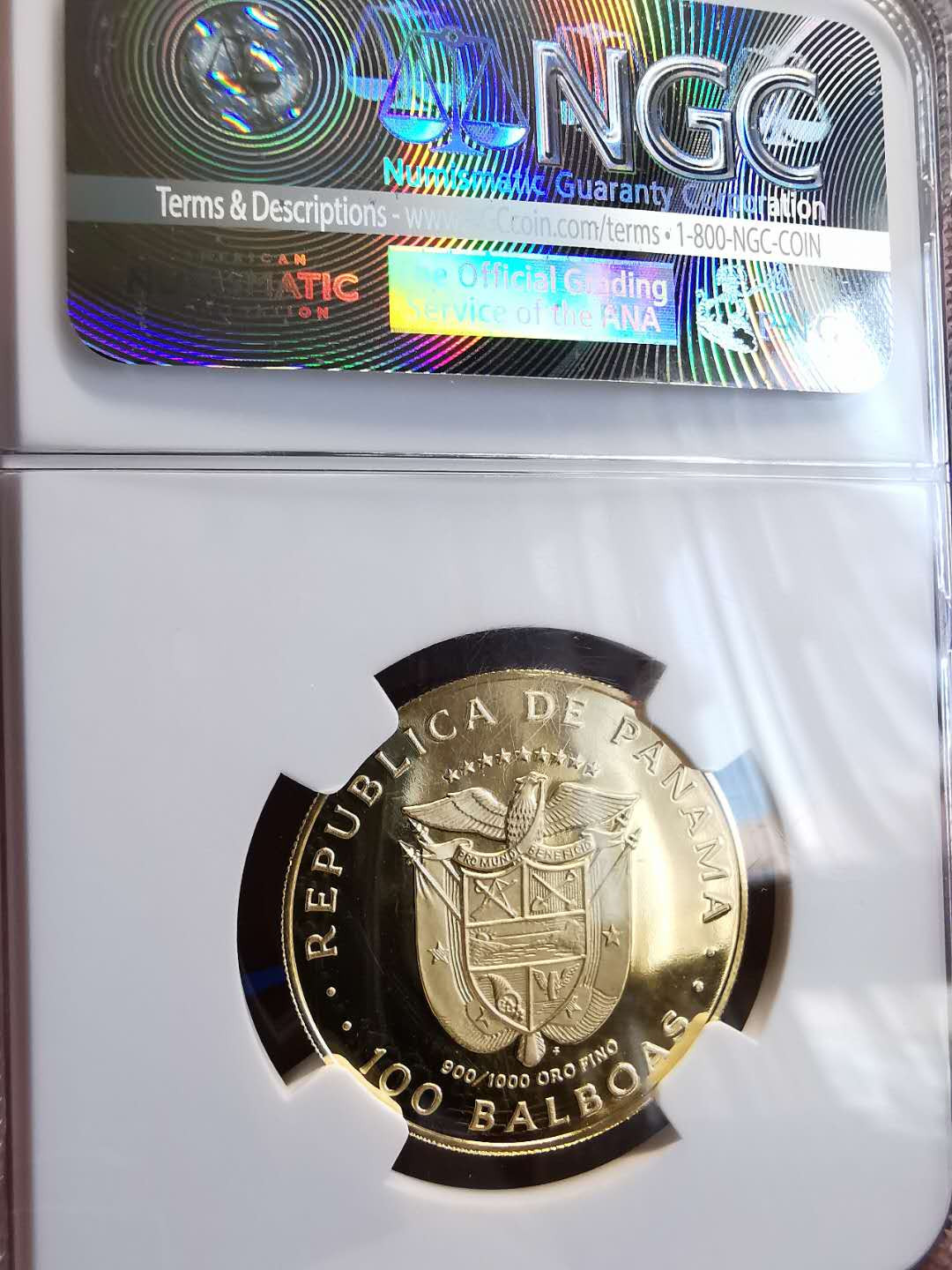 凡希社世界钱币微拍第一百三十六期 1975巴拿马100B金币NGC-PF69UC顶级！