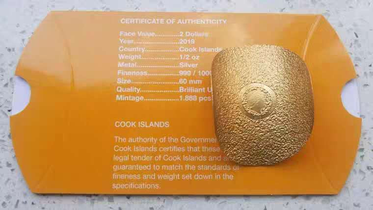 【随心拍&Getcoins】钱币拍卖第七十三期～ 库克2019年零食薯片仿真镀金银币