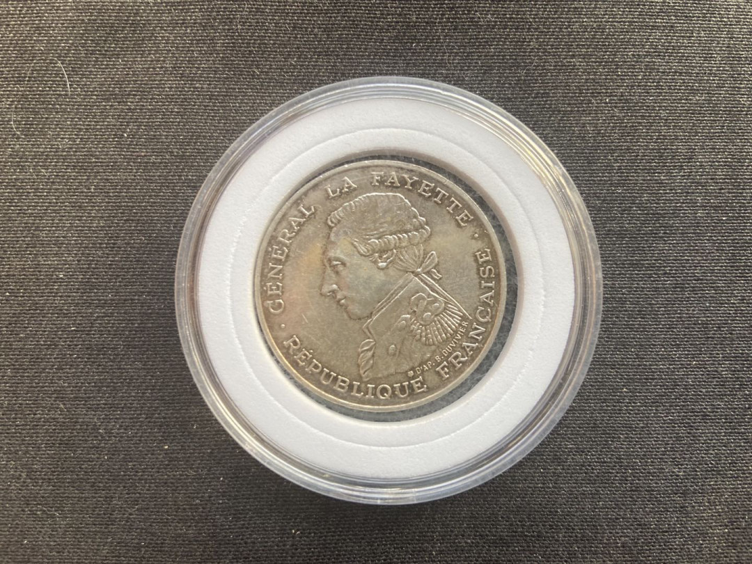 【随心拍&Getcoins】钱币拍卖第七十三期～ 【法国】1987年 法国100法郎 拉法耶特将军诞辰230周年纪念银币 外国银币