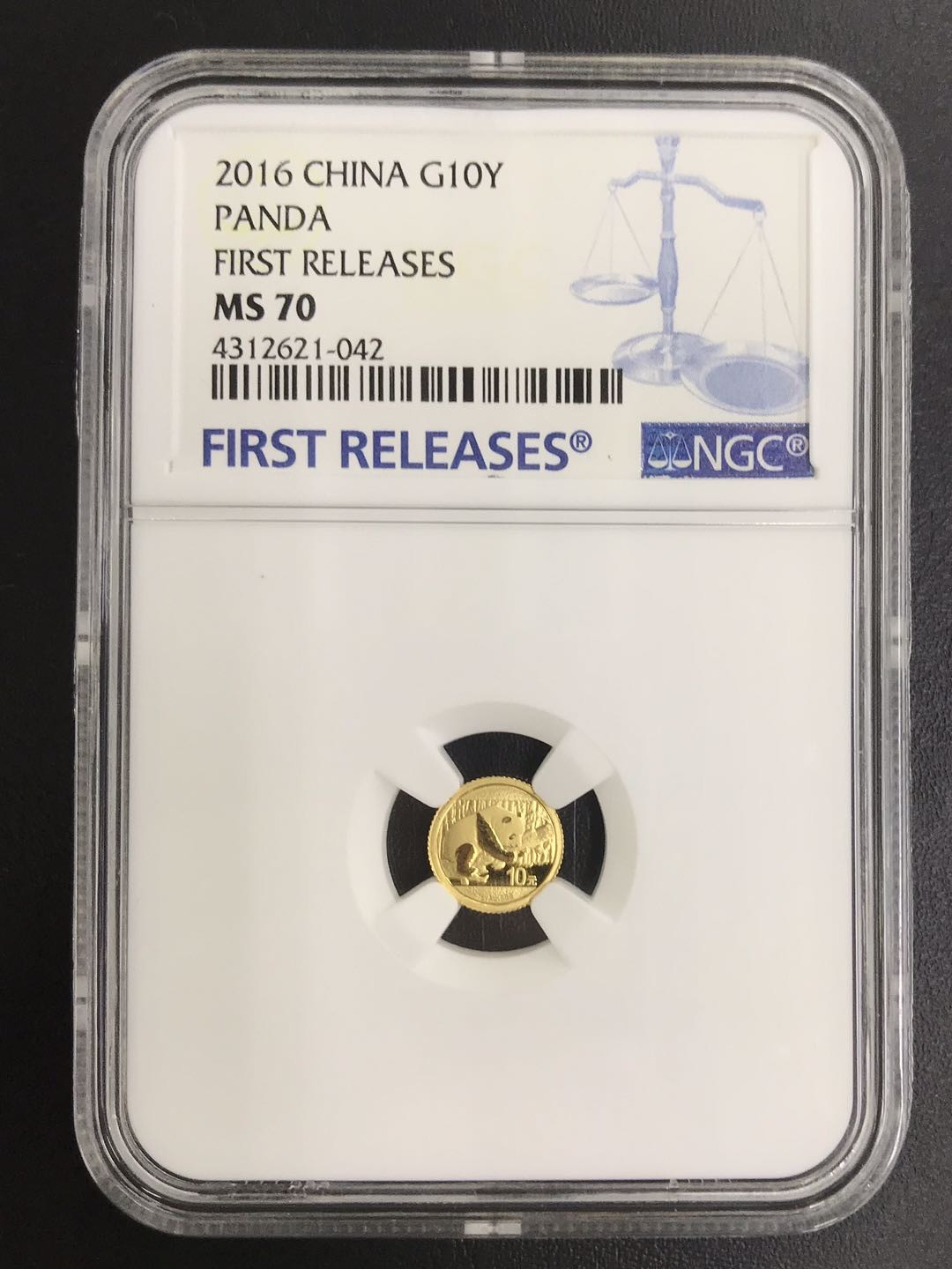 【随心拍&Getcoins】钱币拍卖第七十三期～ 2016年熊猫金币1克金币NGC70 首期蓝标