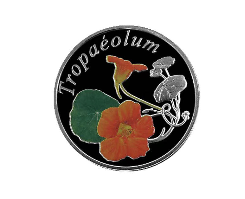 【币观天下】第127期钱币拍卖～ 白俄罗斯2013年10卢布，世界名花系列---旱金莲 双面彩色精制银币