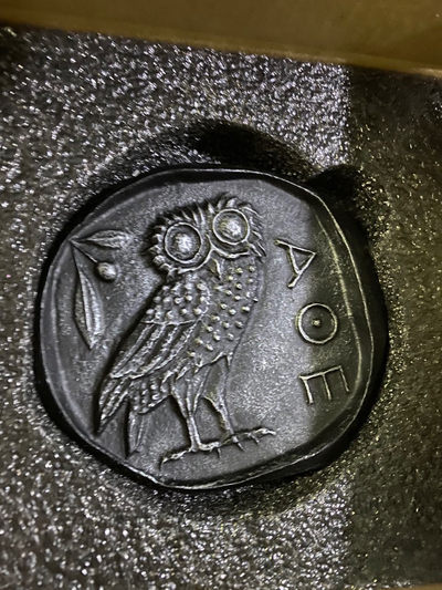 CSIS-GREAT评级精品钱币拍卖第六十二期 - 大英博物院 猫头鹰 复刻单面树脂纪念章
