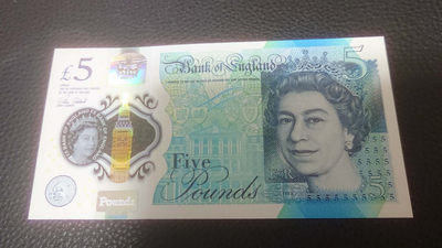 【囧羊收藏】精选微拍第1期~世界钱币场 2016面英国G序列5镑 首发AA冠全程无47 全新UNC