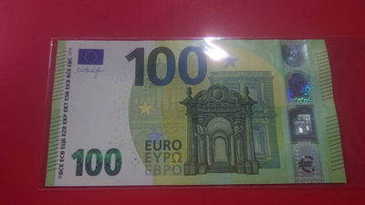 【囧羊收藏】精选微拍第1期~世界钱币场 2019年版欧元100 豹子号888全程无4 全新UNC保真