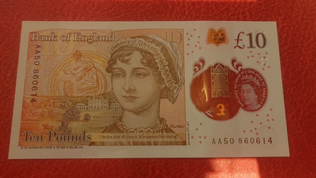 【囧羊收藏】精选微拍第1期~世界钱币场 英国G序列10英镑 首发AA冠 全新UNC保真