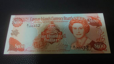 【囧羊收藏】精选微拍第1期~世界钱币场 1996年开曼群岛100元 全新UNC保真 首版