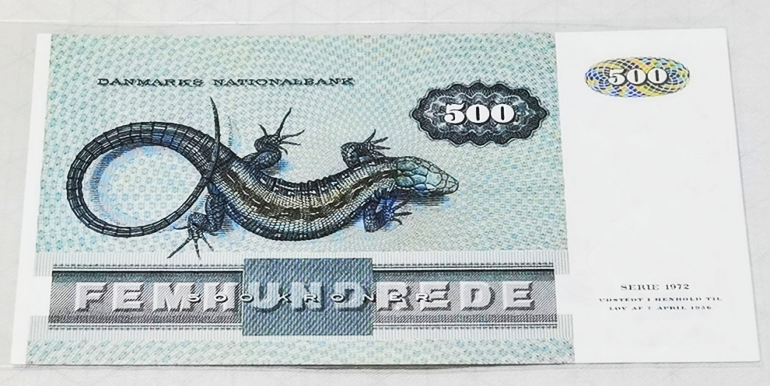 《张总收藏》第三期——花鸟鱼虫 丹麦500克朗UNC