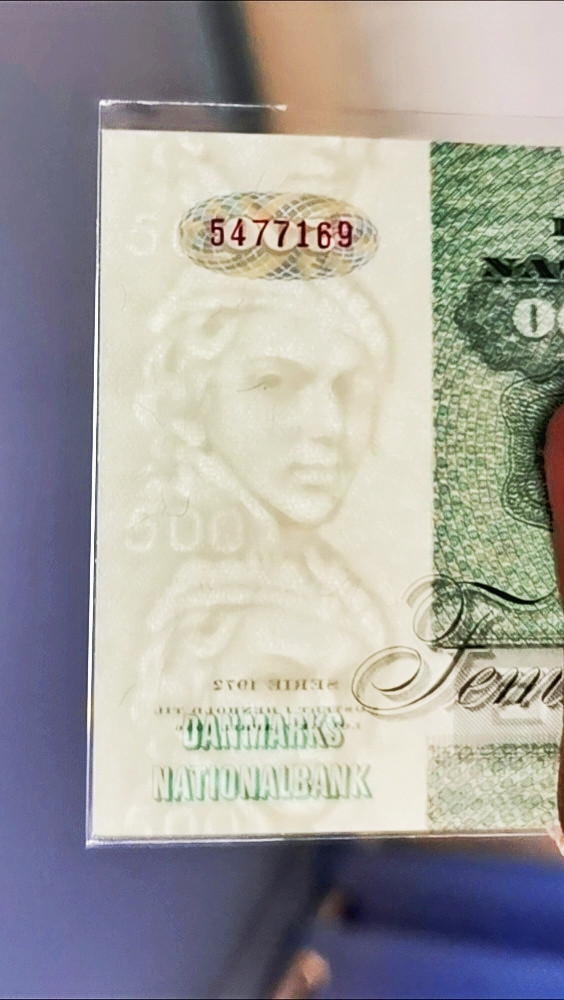 《张总收藏》第三期——花鸟鱼虫 丹麦500克朗UNC