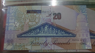 【囧羊收藏】精选微拍第1期~世界钱币场 2012年北爱尔兰丹斯特银行20镑 首发AA冠 千位小号 全新UNC