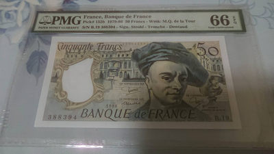 【囧羊收藏】精选微拍第1期~世界钱币场 1980年法国50法郎 PMG66E 