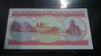 【囧羊收藏】精选微拍第1期~世界钱币场 2005年福克兰群岛5镑 全新UNC保真