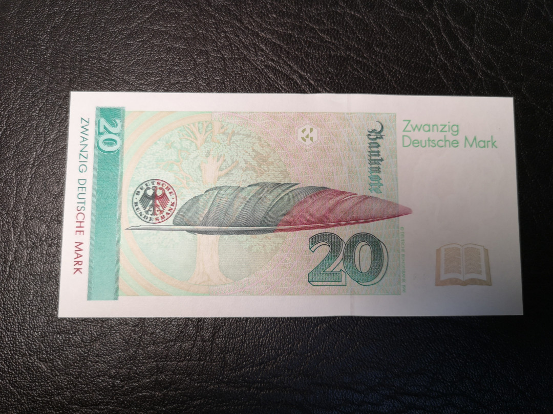 《外钞收藏家》第九十期 拍卖 德国末版 1993年20马克 全新绝品