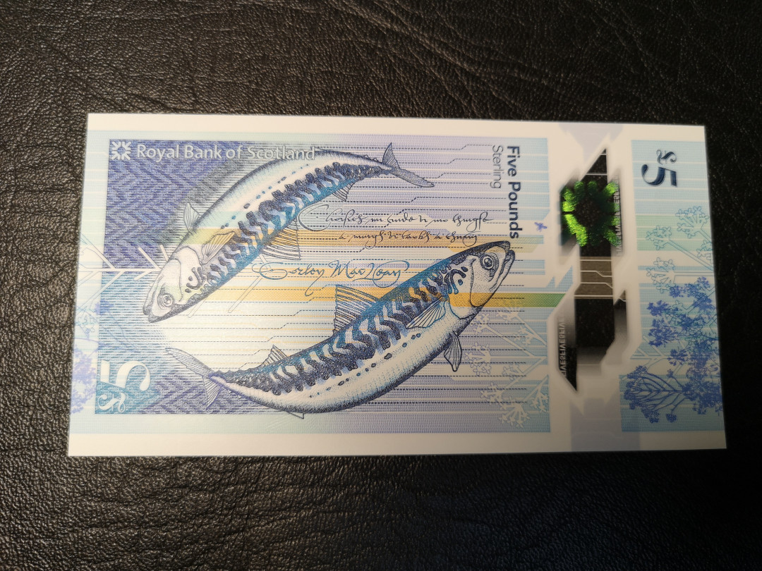 《外钞收藏家》第九十期 拍卖 苏格兰 皇家银行 最新版 5镑 塑料钞 AA冠 全新绝品
