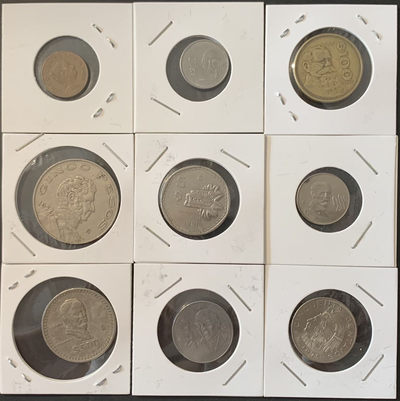 紫瑗钱币—微拍第117期  - 外国钱币一组9枚 NO.1