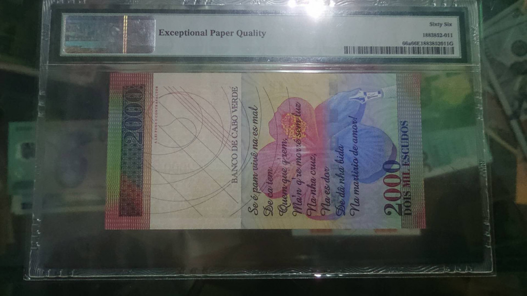 【囧羊收藏】精选微拍第2期~中外钱币场 双11特别版 1999年佛得角2000 PMG66E 全程无4尾88