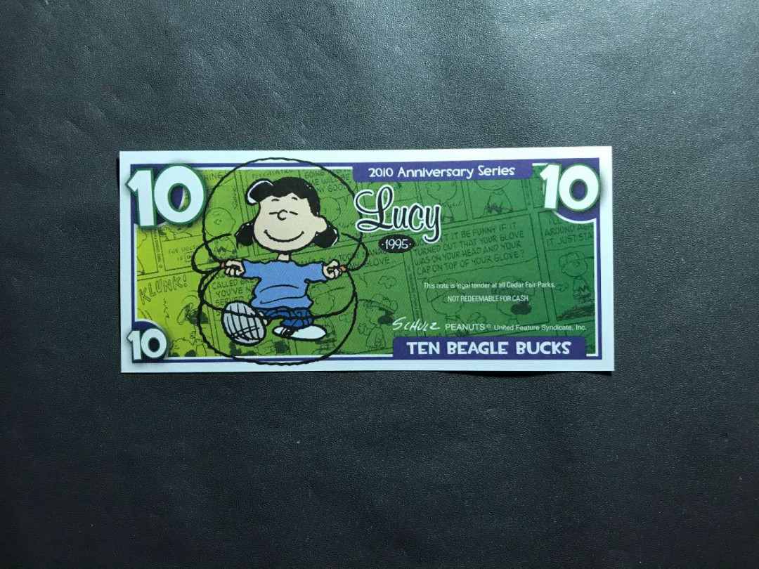 【鲸贝乐淘】千字文·第“杜稿钟隶，漆书壁经”号拍卖 56，美国2010年迪士尼10美元纪念钞无47一张绝品