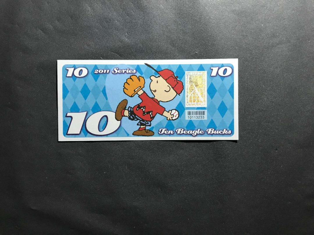 【鲸贝乐淘】千字文·第“杜稿钟隶，漆书壁经”号拍卖 28，美国2011年迪士尼10美元纪念钞无47一张绝品