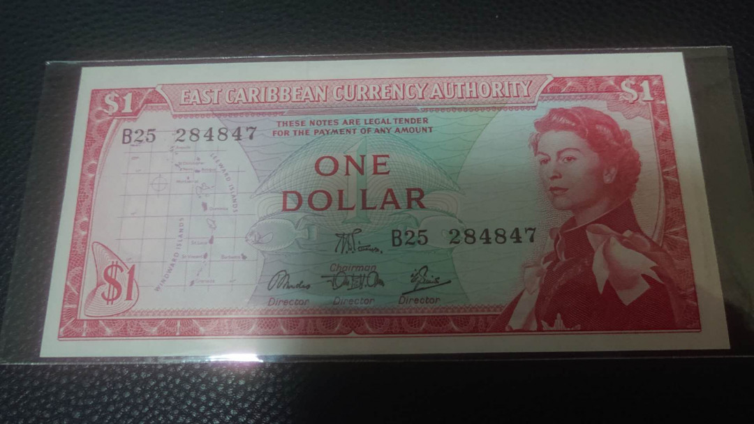 【囧羊收藏】精选微拍第3场~裸币场 11.15晚八点半 （ND）1965年东加勒1元 全新UNC 