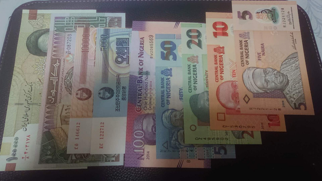 【囧羊收藏】精选微拍第3场~裸币场 11.15晚八点半 全新杂币 伊朗10晚，苏丹100，朝鲜国库券5000和10000，尼日利亚5，10，20，50，100