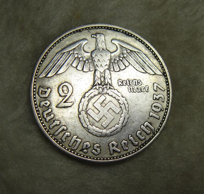 阿尔特米德古典钱币中国微拍第七期 德意志第三帝国 德国1937年2马克银币