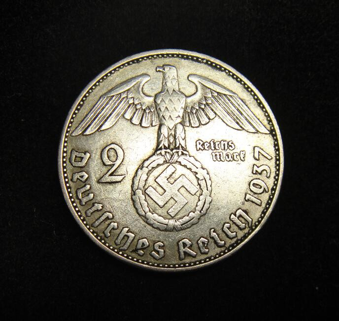 阿尔特米德古典钱币中国微拍第七期 德意志第三帝国 德国1937年2马克银币