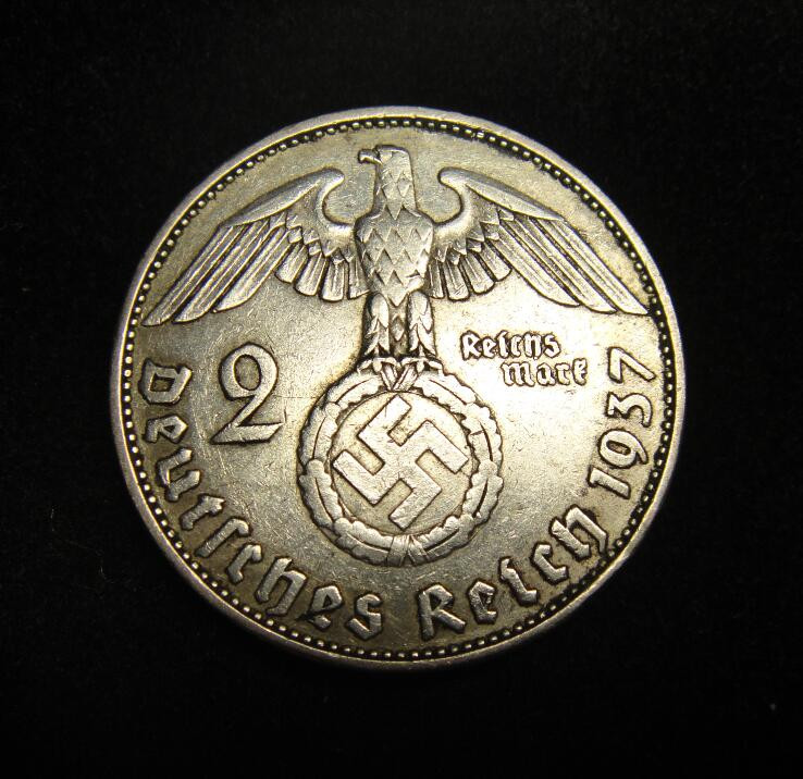 阿尔特米德古典钱币中国微拍第七期 德意志第三帝国 德国1937年2马克银币