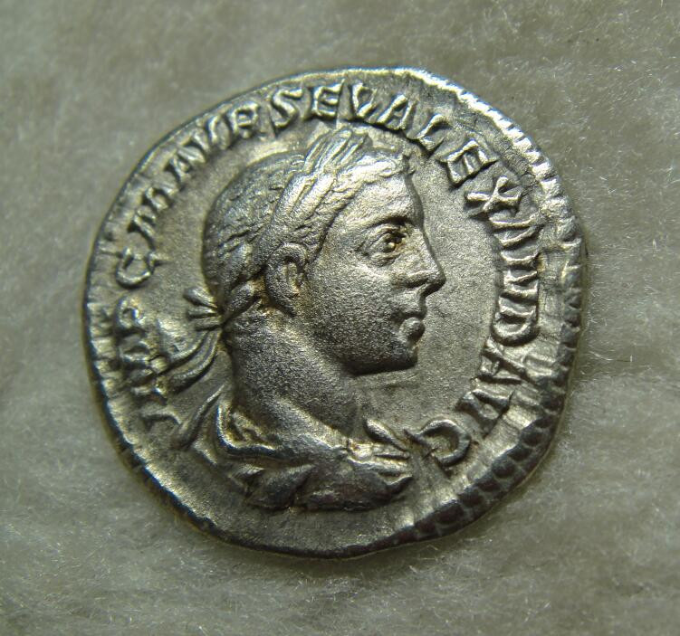 阿尔特米德古典钱币中国微拍第七期 美品！古罗马帝国 塞维鲁.亚历山大 第纳里银币