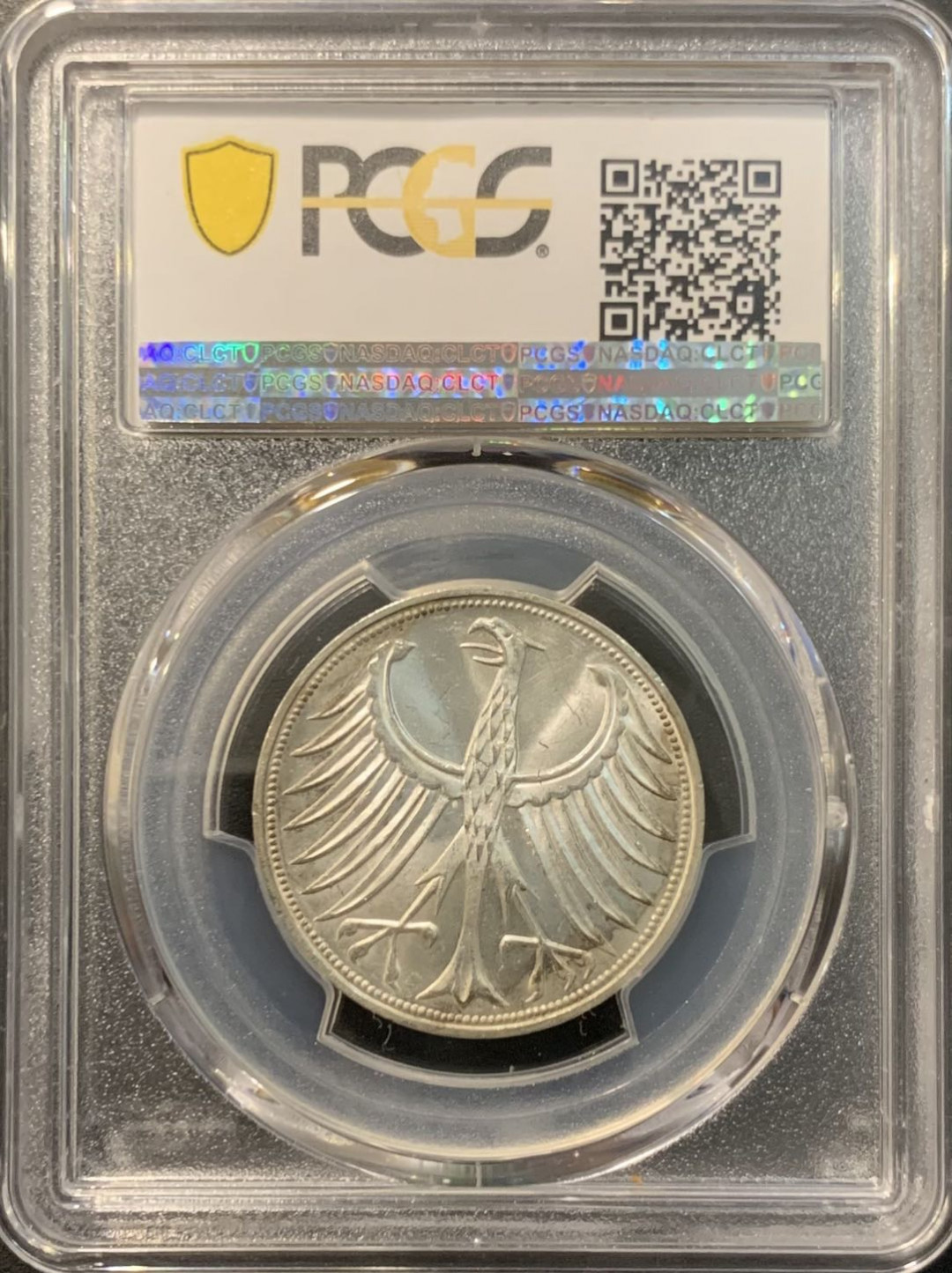 紫瑗钱币—微拍第119期  德德国 1972年 F厂 5马克  11.2克 0.625银 PCGS MS64