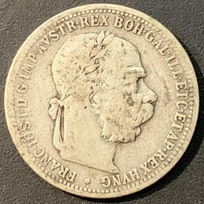 紫瑗钱币—微拍第119期  奥匈帝国 1895年 约瑟夫一世 1克朗 5克 0.835银