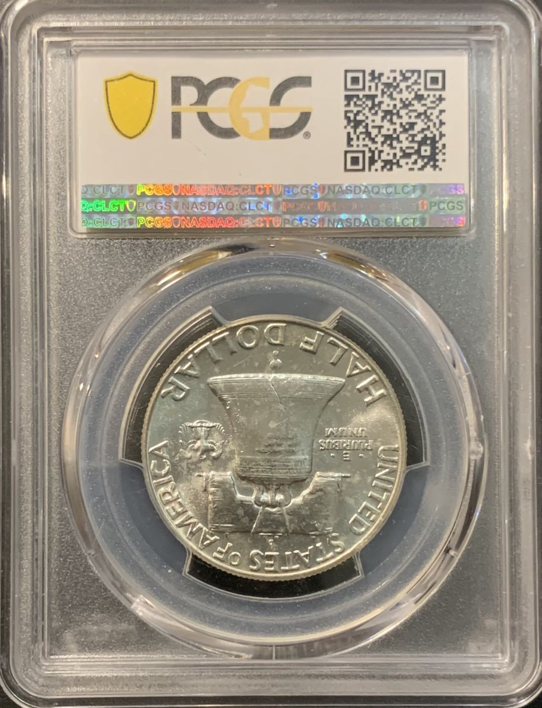 紫瑗钱币—微拍第119期  美国 1963年 富兰克林 50美分 半美元 12.5克 0.9银 PCGS MS64