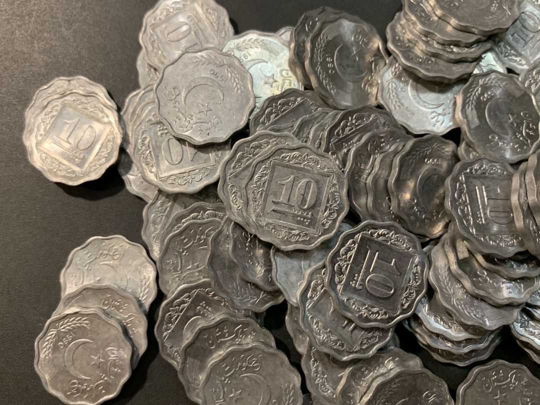 紫瑗钱币—微拍第119期  巴基斯坦 1981—1993年 10派沙 铝币 100枚 一组 UNC 