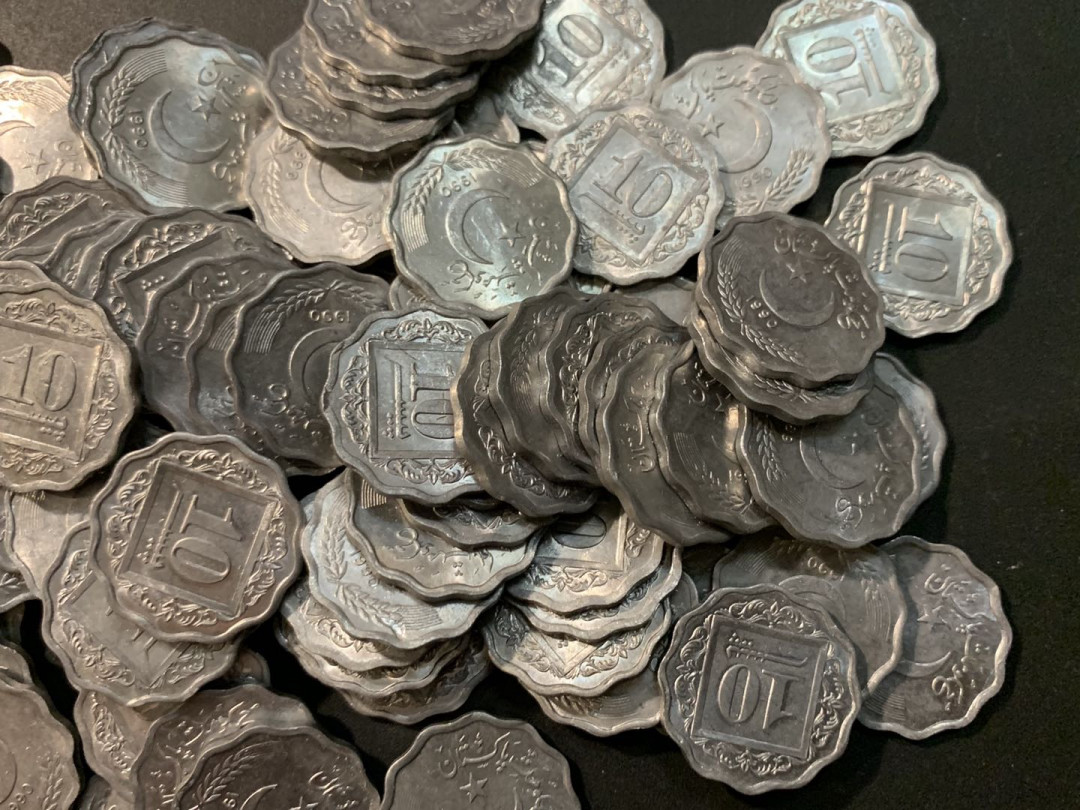 紫瑗钱币—微拍第119期  巴基斯坦 1981—1993年 10派沙 铝币 100枚 一组 UNC 